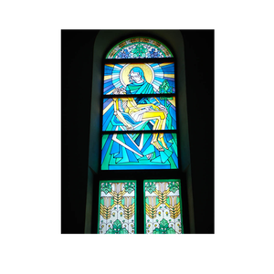 Artisanat de vitraux Tiffany haut de gamme faits à la main pour la décoration d'églises, <span class=keywords><strong>avec</strong></span> incrustations de verre coloré pour fenêtres - Product Image 4