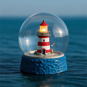 Bán Buôn Tùy Chỉnh Nước Pha Lê Bóng Cậu Bé Cô Gái Valentine Của Ngày Món Quà Sáng Tạo Âm Nhạc Hộp Ngọn Hải Đăng Tuyết Quả Cầu - Product Image 3
