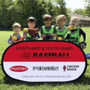 Custom Designed Portable Outdoor Sports Advertising Banner Stand Portable <b>Frame</b> Circle Pop High Visibility for Business Flags - Product Image 6