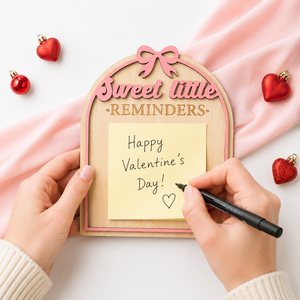 Porta Notas Adhesivas de Madera Personalizado, Tablero de Recordatorios de San Valentín, Bloc de Notas con Mensajes de Amor, Decoración de Escritorio - Product Image 1