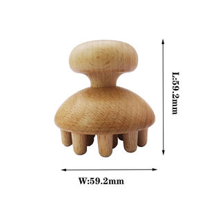 Forma de hongo de madera Gua Sha Terapia Masaje Guasha Herramienta Drenaje linfático Alivio de la tensión muscular para uso de cuerpo completo - Product Image 2