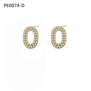 Pendientes de moda con circonita PE0074 para mujer, joyería de alta calidad - Product Image 2