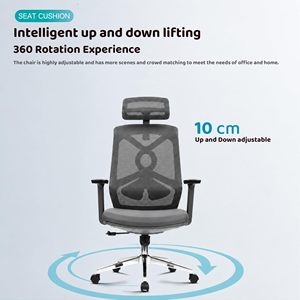 Manufacturer High Back <b>Adjustable</b> Lumbar Support Armchair Task Staff Executive <b>Desk</b> Chair Ergonomic Blue Mesh Chair for <b>Office</b> - Product Image 4