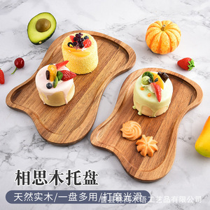 Acacia Wood Serving <b>Tray</b> 30x19.8cm <b>Large</b> Size For Coffee Tea Hotel Use - Product Image 3