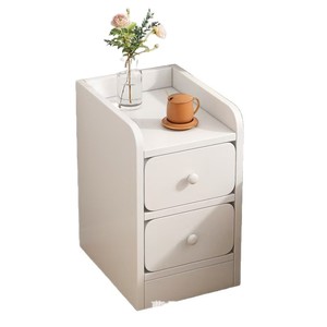 Mesita de noche de madera, mesita de noche creativa para dormitorio, estante de almacenamiento multifuncional de tres niveles de madera maciza - Product Image 5