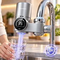 Filtre à eau pour robinet de cuisine, filtration composite 8 étapes, réduit l'odeur de chlore, la formation de tartre, stérilisation UV pour usage domestique
