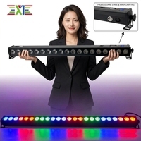 Barre de projecteur mural LED XJ 24x8W RGBW 100W en alliage d'aluminium linéaire sans scintillement, lumière de scène IP20 DMX512 pour fêtes, DJ, mariages