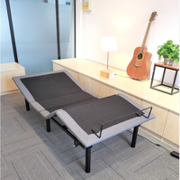 Lit de massage électrique moderne pliable pleine grandeur, confortable, réglable en hauteur, durable, avec cadre en fer robuste, BONLIFE Noir, 30 jours