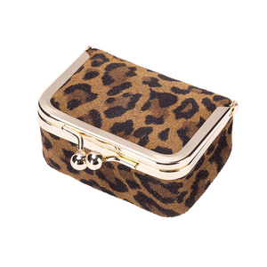 Vintage Genuine Leather Creative Leopard Fashion Trend Waterproof Lipstick Cosmetic Storage Bag Hasps Closure Small Convenient - Product Image 1