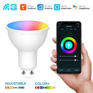 <span class=keywords><strong>Ampoule</strong></span> intelligente WiFi Tuya PST-WFGU10 à design optimisé, 2,4 GHz, GU10, avec assistance vocale, changement de couleur et réglages de minuterie - Product Image 2
