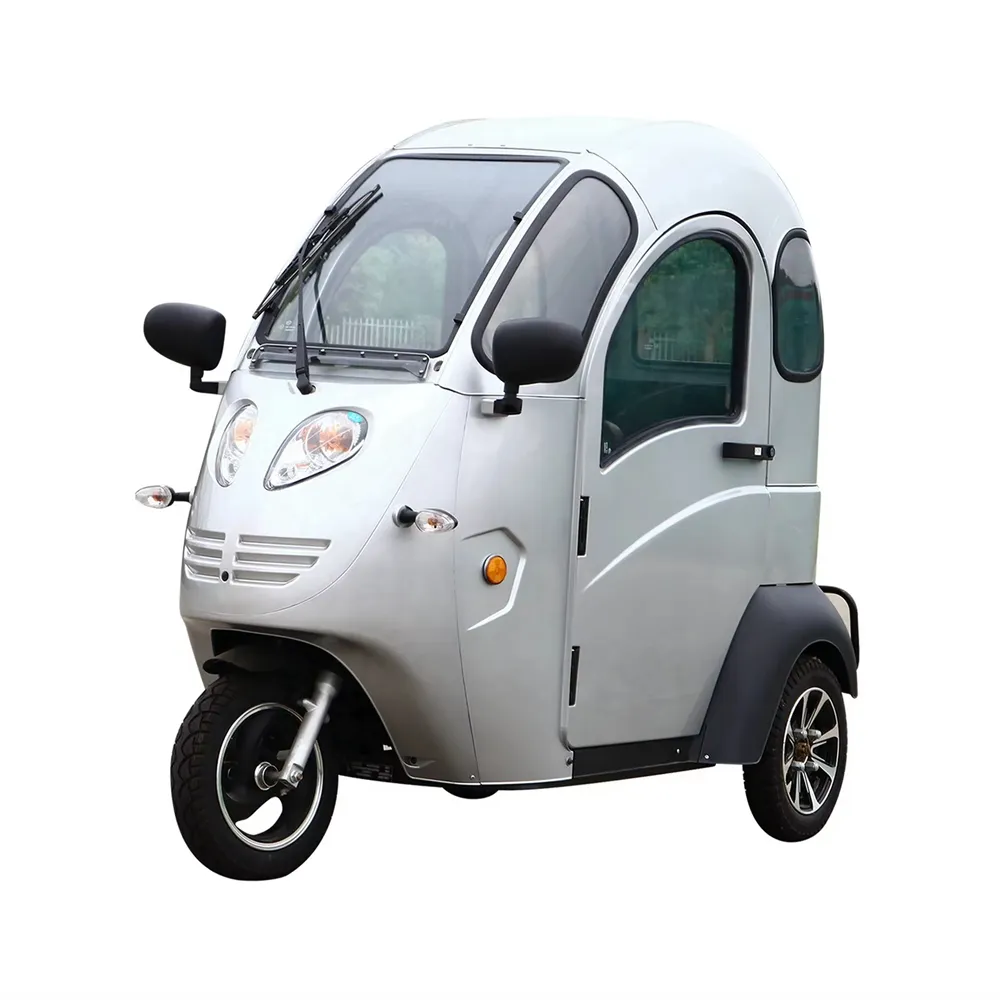 Carro elétrico de 3 rodas legal para estradas mais barato, aprovado pela CEE COC, bateria de 25 km/h, 72v40ah, alcance de 100 km, com aquecedor