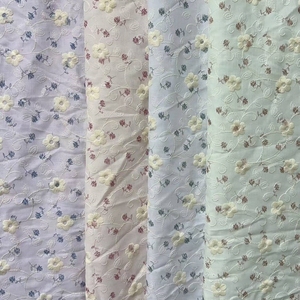 Tissu <span class=keywords><strong>en</strong></span> <span class=keywords><strong>voile</strong></span> de polyester à imprimé floral, broderie ajourée, style Dubaï, pour robes de mariée et vêtements féminins (OEM/ODM) - Product Image 2