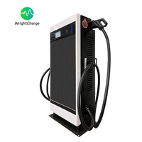 Cargador de Vehículos Eléctricos de Corriente Continua de 120 kW con Pantalla LED Grande, GBT CCS, Pantalla Publicitaria, Gestión Remota OCPP para Centros Logísticos, WrightCharge