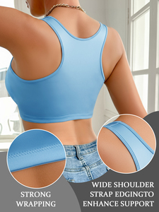 <span class=keywords><strong>Soutien</strong></span>-<span class=keywords><strong>gorge</strong></span> push-up sans couture à couverture intégrale confortable pour femmes grandes tailles pour la salle de sport - Product Image 2