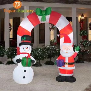 Ever Air Pump Snowman Outhouse Decoration 40 Foot Christmas Inflatable Archway For Advertising