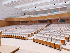 Meubles de théâtre au design moderne, tissu, salle de classe, rangée publique, cinéma, auditorium, pliable, salle de conférence scolaire, alliage d'aluminium - Product Image 3