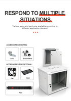 600*450mm kecil 19 inci Mini rak Server kabinet terbuka Server 4u 9u murah Server rak kipas pendingin