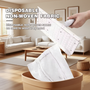 Barredora de nuevo diseño, fregonas desechables para limpieza de suelos, fregona plumero, fregona plana de cabeza seca y húmeda con Clip de fijación de tela - Product Image 6