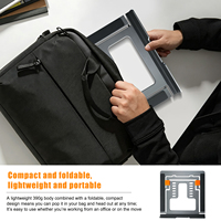 Support de tablette portable en aluminium avec logo personnalisé pour iPad, 6 vitesses, hauteur et angle réglables, pliable, pour bureau, maison, bureau