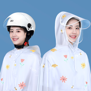 Xe Đạp Xe Đạp Xe Đạp Áo mưa mưa áo choàng poncho trùm đầu Windproof Áo Mưa di động Scooter Bìa <span class=keywords><strong>PVC</strong></span> mưa ponchos - Product Image 3