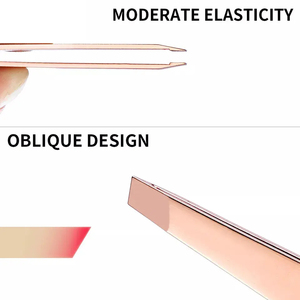 Ensemble d'extension de cils en or rose, 2 pièces, pince à épiler en acier inoxydable et ciseaux à lame tranchante, logo personnalisé, outil de beauté - Product Image 5