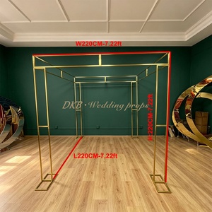 DKB High Quality Golden Metal <b>Backdrop</b> <b>Stand</b> Arch Iron Material Wedding Stage Decor for Parties and Events Hotel Event Decor - Product Image 3