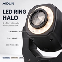 Lampu Gobo Mini 60W Moving Head dengan Prisma 3-Sisi dan Cincin LED RGB, Pencahayaan Panggung Auto Run Master-Slave untuk Acara Klub Malam