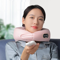 Rechargeable Voyage D'affaires Oreiller Portable Sans Fil U Forme Corps Vibrant Shiatsu Pétrissage Mousse À Mémoire Oreiller De Massage Du Cou