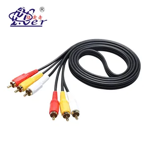 1.5M Male To 3 RCA 3RCA Cable AV Video Component Convert Cord Male To Male RCA Cable For DVD TV