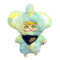 Joaprk ODM Kawaii AI Blind Box Series Cute Purple Tie-Dye Cat Plush Toy Silicone Face avec yeux réversibles AI Plush Toy