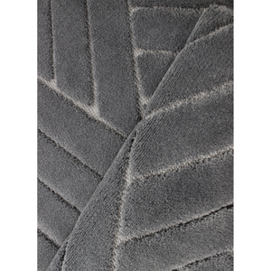 Alfombra de baño y tapete Naila gris oscuro de 60x100cm, de algodón jacquard, premium, suave, altamente absorbente, lavable, hecho en Turquía. - Product Image 3