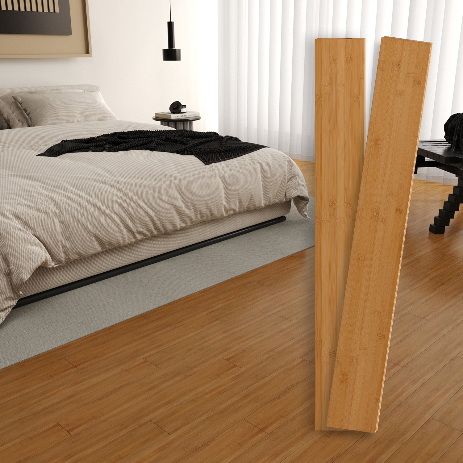 Jeedeson Anti-Slip Eco-friendly Waterproof Pet and Kid-Friendly Pisos De Bambu Holistic Home Harmony Suelo De Bamb