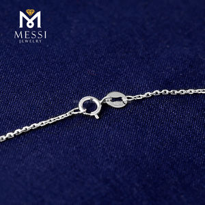 Collier rond brillant en or 18k et blanc, <span class=keywords><strong>prix</strong></span> d'usine, collier militaire, bijoux en or massif, 0.8 - Product Image 5