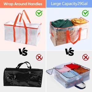 2024 Custom <b>Printed</b> <b>Extra</b> <b>Large</b> Ecology Foldable PP Woven Moving Storage Bags Reusable Premium Shopping Bags - Product Image 3