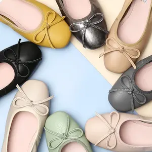 جلد أصفر نسائي مريح بنعل ناعم عصري للاستخدام اليومي والقيادة - Product Image 4