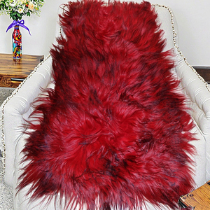 Tapis en fourrure de chèvre à <span class=keywords><strong>poils</strong></span> <span class=keywords><strong>longs</strong></span>, tapis en fourrure d'animal, tapis en forme d'animal - Product Image 4