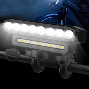 Luz de bicicleta LED con carga USB faro MTB bicicleta de carretera lámpara delantera a prueba de lluvia brillante luz de conducción nocturna <span class=keywords><strong>linterna</strong></span> de advertencia de bicicleta - Product Image 2