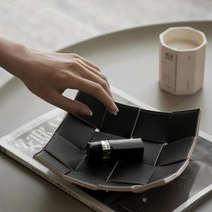 Premium Leather Storage Tray Organizer Valet <b>Box</b> <b>Key</b> <b>Holder</b> Desk Catchall Custom Logo Multi Color Home Accessories - Product Image 2
