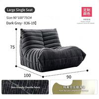 Canapé-lit en forme de chenille - Chaise longue individuelle à compression sous vide - Petit canapé avec coussin de siège