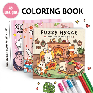 สมุดระบายสีแบบใช้แล้วทิ้ง ทินนี่แคทส์ เป็นมิตรกับสิ่งแวดล้อม สำหรับเด็กและผู้ใหญ่ ลายเส้นสีดำ กระดาษรูปทรงสี่เหลี่ยมผืนผ้า ออกแบบได้ตามต้องการ - Product Image 3