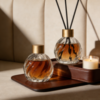 Bouteille diffuseur à roseaux en verre en gros, prix usine, 100 ml, bouteille d'aromathérapie haut de gamme vide et transparente pour diffuseur à roseaux