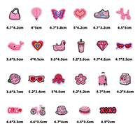 Adorables Écussons Thermocollants Brodés Roses de Petite Taille, Style Kawaii, Prix de Gros, pour Vêtements, Accessoires et Décoration de Petites Filles