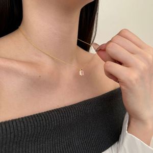 Dylam Luxury Fine Jewelry S925 Silver Solitaire Rectangle 8A Crushed <b>Iced</b> Out Cut Cubic Zirconia Pendant Necklace for Women - Product Image 3