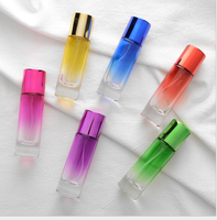 Botol Parfum Kaca Isi Ulang Warna-warni Mewah Tutup Sekrup 30Ml Kosmetik Botol Parfum Semprot Kosong Bulat