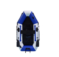 Kayak gonflable léger pour 1 personne, bateau de pêche portable, canot à rames avec tous les accessoires inclus