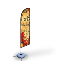 Drapeau de plage personnalisé de haute qualité 340 cm pour la promotion publicitaire extérieure, bannière en forme de plume ou de goutte d'eau