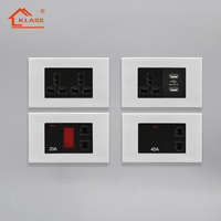 Enchufe de pared al por mayor tipo 118 estándar de EE. UU. con puerto de carga USB tipo C 5V 2.1A Panel de PC ignífugo con cepillo