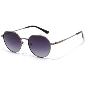 Gafas de Sol Unisex Ovaladas con Marco Metálico, Lentes Degradados en Morado, 100% Protección UV, Estilo Retro para Adultos - Product Image 4