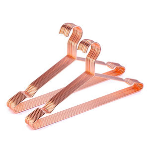 Custom Popular Metal Wire Rose Gold Clothes Hanger Stand for Clothes and Coat Hanger Hook Dry Cleaning - Product Image 1