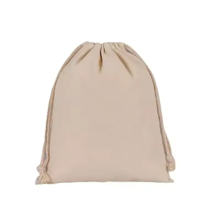 Sac à cordon personnalisé en coton, petit sac cadeau en maille avec cordon, emballage personnalisé avec logo en coton - Product Image 6